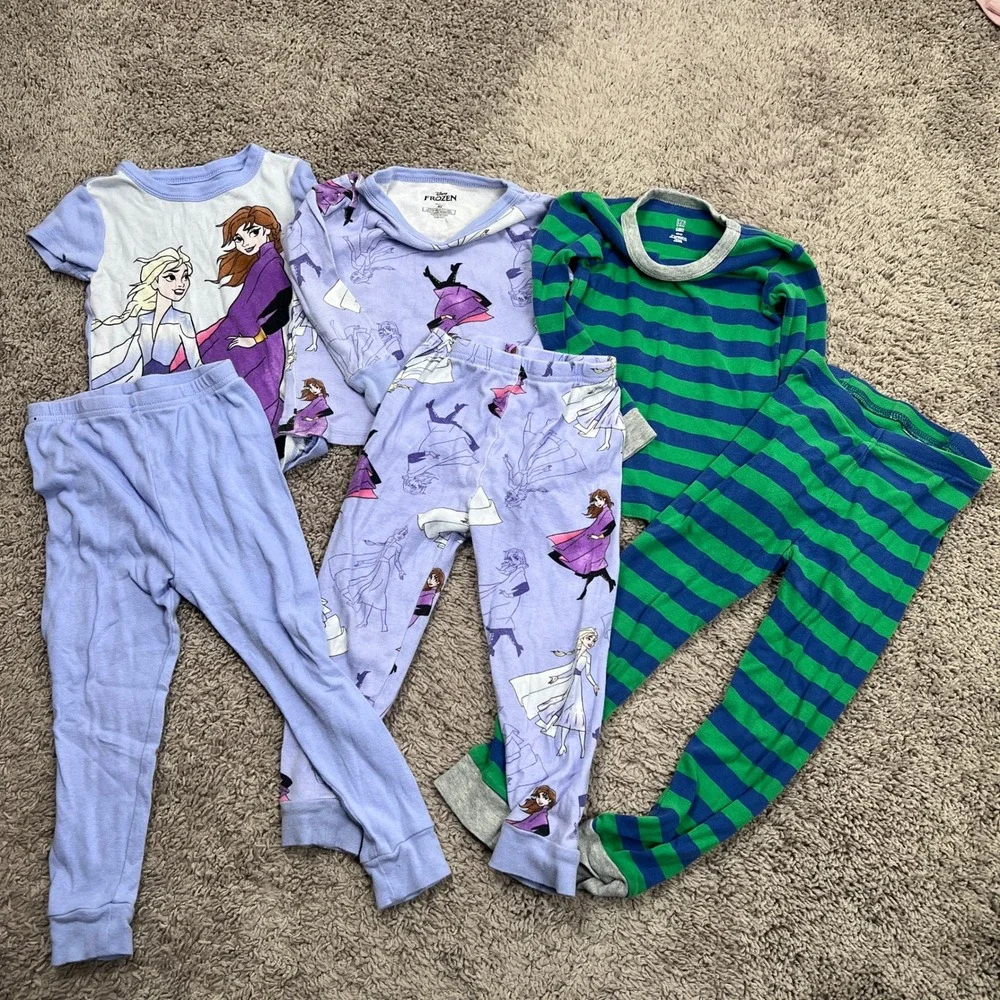 Toddler Girls 3 Piece Pajama Lot Sz 4T